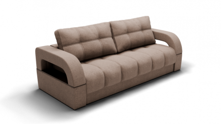 Диван Рич-1 (ЗР) Цвет фасада: Светло коричневый; Тип: Прямой; Материал фасада: Металл/Велюр