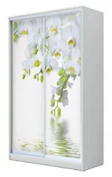 Шкаф-купе белый лдсп Хит-24-14-77 Орхидея Белая шагрень