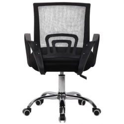 Кресло CРОМЕКС (КРОМЕКС) Топ CХ-695 ХРОМ сетка/ткань ТВ черное / CROMEX Top CH-695 TW