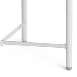 Банкетка AMBER металл, ткань, 41*41*40 см, бежевый/белый