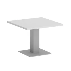 Стол журнальный квадратный HOME OFFICE VR.SP-5-60.2G Белый/Серый металл