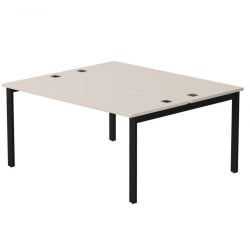 Бенч-система на 2 места на металлокаркасе, опоры 45 гр Everprof EVO 254S017 Кашемир Черный