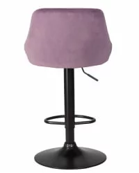Стул барный DOBRIN LOGAN BLACK Пудрово-сиреневый велюр MJ9-52
