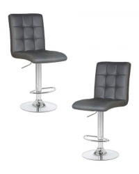 Стул барный ДОБРИН КРУГЕР (серый) 2 шт / DOBRIN KRUGER