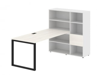 Рабочая станция EDIS EQRST 1217 Ясень Траун Черный Белый