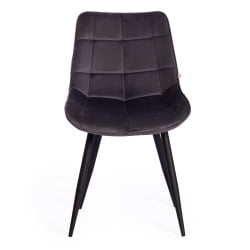 Стул ABRUZZO ( mod. 8060 ) металл,ткань, 42 х 60 х 84 х 49 см, серый вельвет (HLR-21)