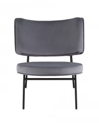 Кресло District Lounge велюр Серый