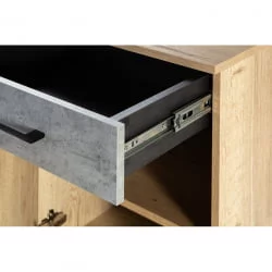 Тумба для обуви с ящиком Loft (ТОЯ) Дуб натур/Бетон