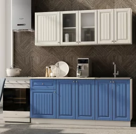 Маленькая кухня Хозяюшка 1,8 м Белый/Мускат глянец