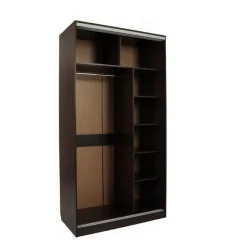 Шкаф-купе с пескоструйной печатью Рио 1-600 бабочки Венге