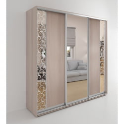 Шкаф-купе 3-х дверный Акцент-Вера ДС 2100х600 Ясень шимо светлый