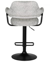 Стул барный ДОБРИН CХАРЛЙ БЛАCК (светло-серый твид (ЛЕО04)) 2 шт / DOBRIN CHARLY BLACK (LEO04))