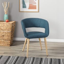 Кресло Hugs синий/нат.дуб