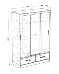 Шкаф-купе Виктория-1 0.6 Дуб Сонома