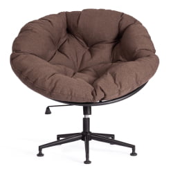 Кресло CLOUDE рогожка/металл, 97х98х90-96см, коричневый, 3М7-147