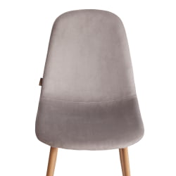 Дизайнерский стул БРЕЕЗЕ (мод. ДЖСC-58) Велюр/металл , 44 х 53 х 86 см, Лигхт грей (светло-серый) ХЛР14 / натуральный / BREEZE (mod. JSC-58) Light grey HLR14