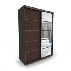 Шкаф-купе 2-х дверный Акцент-Квадро КВ 1400х600 Венге/Бронза