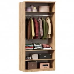 Шкаф двухстворчатый с декоративными накладками Фиджи ЛД 659.232.000 Дуб Золотой Антрацит