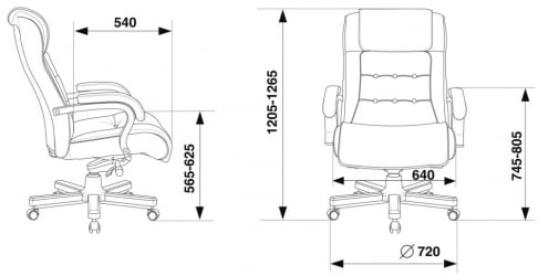 Кресло руководителя Бюрократ T-9926WALNUT/BLACK