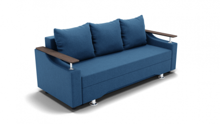 Диван Манго (ЗР) Цвет фасада: Синий; Тип: Прямой; Материал фасада: Металл/Велюр