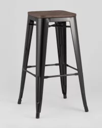 Стул барный TOLIX WOOD Черный