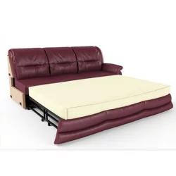 Диван фанера Вавилон 3БР Красно-коричневая (экокожа)