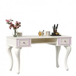 Стол письменный с зеркалом и банкеткой Маркиза 06 Алебастр Шампань