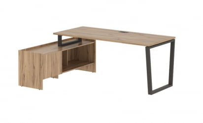 Стол с тумбой EDIS EVCT 19814 Дуб Денвер светлый Мокко