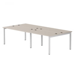 Бенч-система на 4 места на металлокаркасе, опоры 90 гр Everprof EVO 254S118 Кашемир Белый