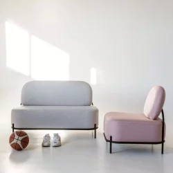 Диван с подушкой Gawaii 2-х мест Светл серый