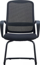 Кресло для посетителей Еверпроф ЕП-810 Греи Сетка Черый / Everprof EP-810 Grey