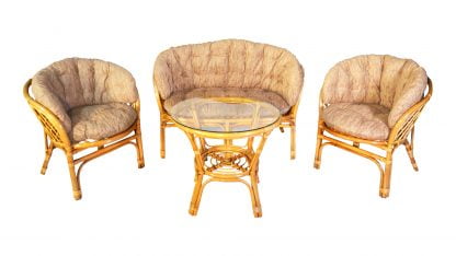 Комплект Багама с диваном, подушки светлые полные Bahama11 мед