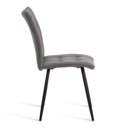 Стул обеденный Bari флок , 46х55х89, серый/черный, 29