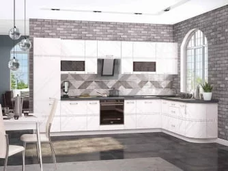 Кухонный гарнитур угловой (ширина 360х222 см) Бьянка 1