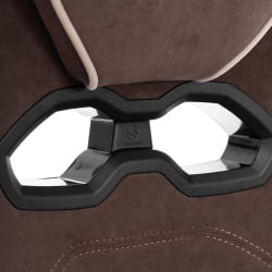 Кресло Arena metalBL велюр, коричневый/бежевый, 6/7