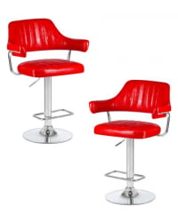 Стул барный ДОБРИН CХАРЛЙ (красный крокодил) 2 шт / DOBRIN CHARLY