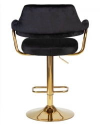 Стул барный DOBRIN CHARLY GOLD (черный велюр (MJ9-101)) 2 шт