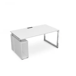 Стол с тумбой под системный блок GLOSS LINE НССБ-О.994 Белый Премиум