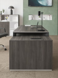 Комплект мебели для кабинета руководителя Atlas №04 Бренсон Трюфель Серый камень Антрацит