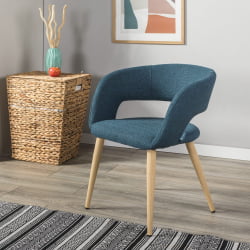 Кресло Hugs синий/нат.дуб