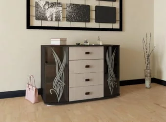 Комод K-3 Дуб молочный/венге