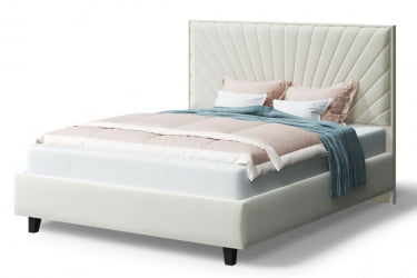 Кровать Леона, 2000x1600мм, серо-белый