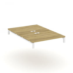 Двойной стол надставка на две опорные тумбы CONCEPT CN.DSN-005 Дуб Винченцо Белый