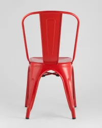 Стул TOLIX с высокой спинкой Красный глянцевый