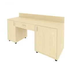 Стол с 2-мя тумбами и бортиком (правый) LIGHT С-СТ-170 Пр Клен