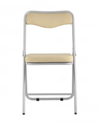 Складной стул Джонни silver экокожа Кремовый