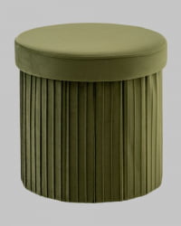 Пуф складной с ящиком Store Round травяной