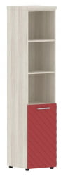 Шкаф колонка с глухой малой дверью и топом (правый) Torr LUX TLHC 42.5 R Сосна Эдмонд Красный