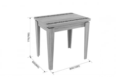 Стол обеденный раскладной Фантазия KM-0216 белый рамух