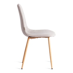 Дизайнерский стул БРЕЕЗЕ (мод. ДЖСC-58) Велюр/металл , 44 х 53 х 86 см, Лигхт грей (светло-серый) ХЛР14 / натуральный / BREEZE (mod. JSC-58) Light grey HLR14